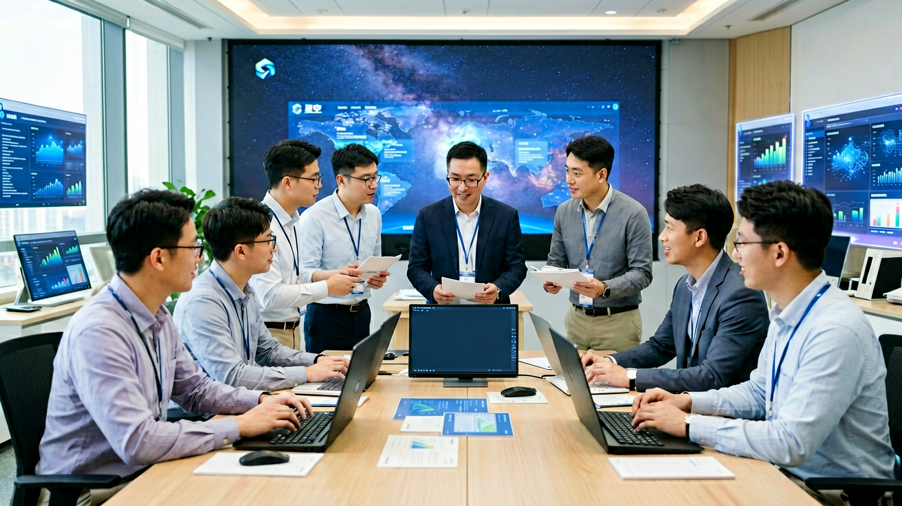 星空中国研发团队在技术研讨中
