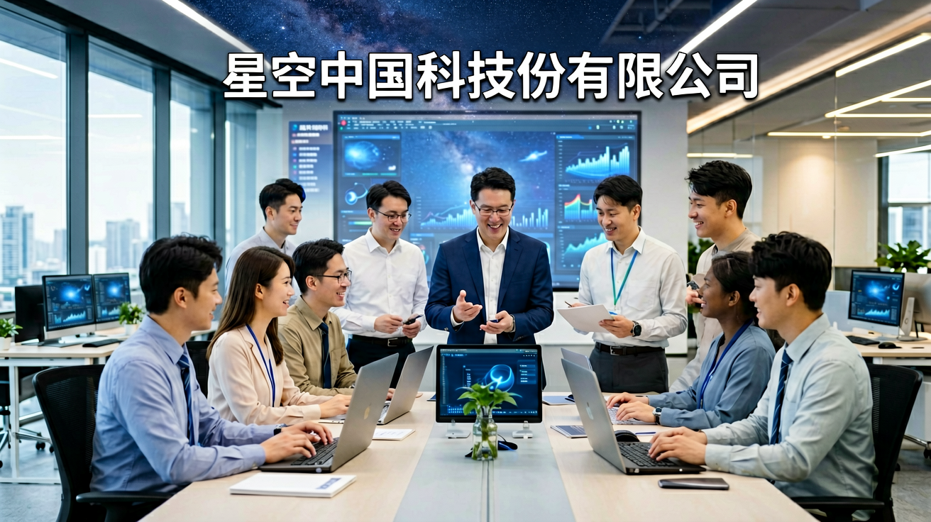 星空中国科技公司现代化办公环境与团队协作场景